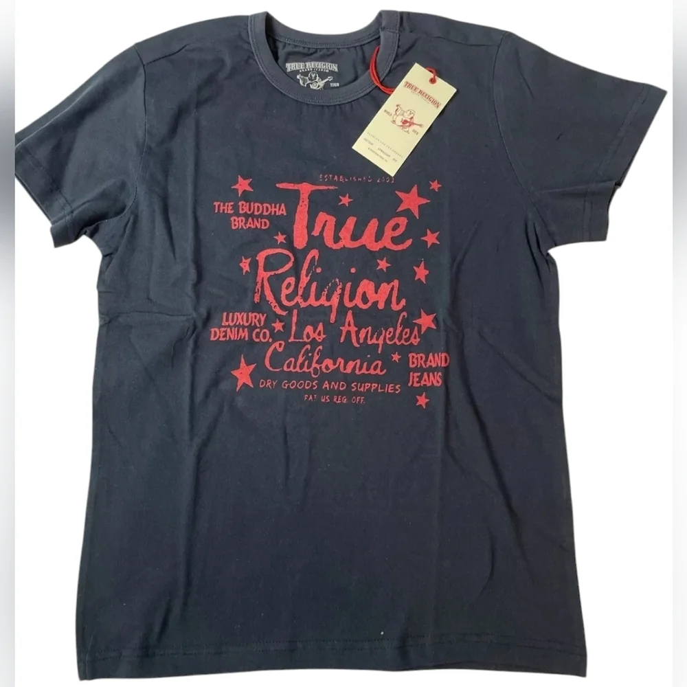 True Religion Graphic Crewneck Tee/Navy